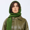 merino wool hooded scarf wrap