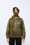 merino wool hooded scarf wrap