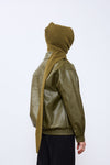 merino wool hooded scarf wrap