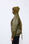 merino wool hooded scarf wrap