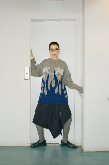 lambswool sweater BURNING BUNNIES
